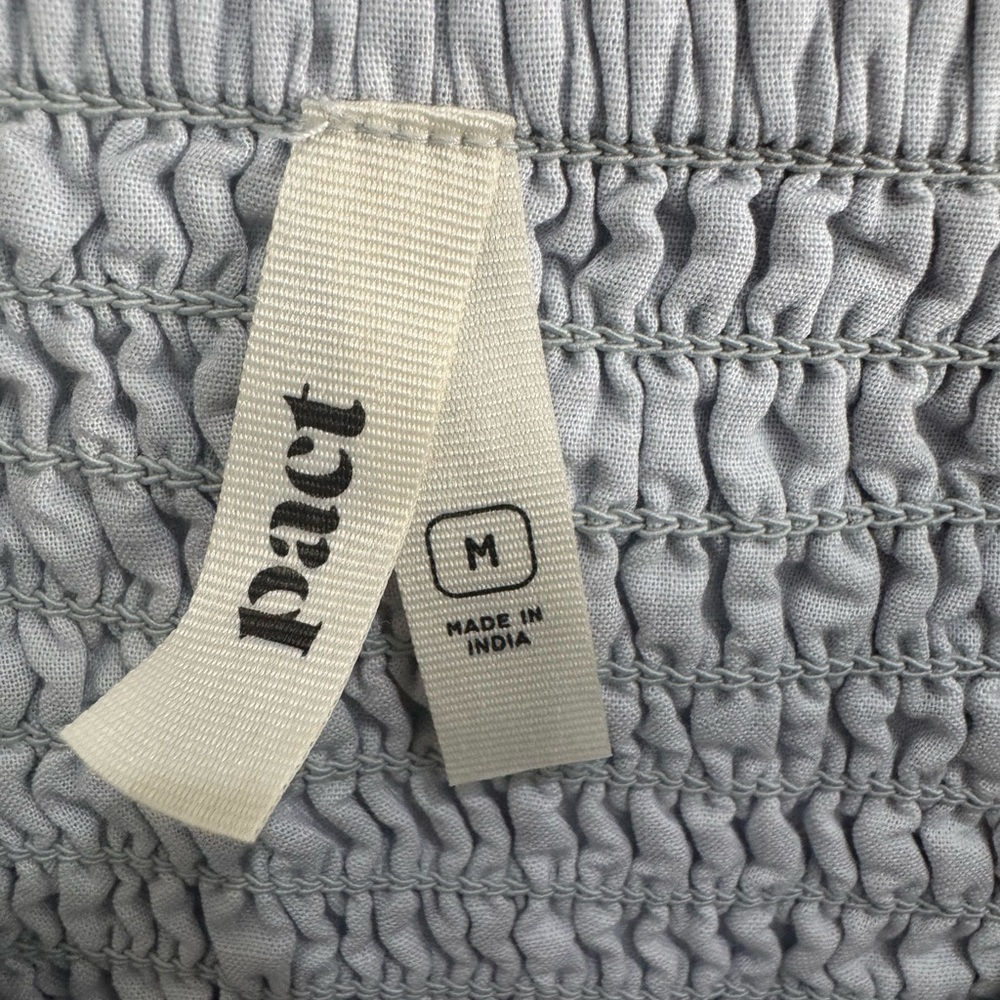 Pact Light Gray Smocked Maxi Dress - Picture 3 of 3